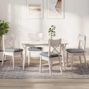 vidaXL Almofadas de Assento 4 pcs Cinzento-claro 40 x 40 x 6 cm tecido