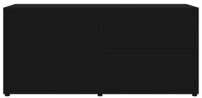 Móvel de TV 80x34x36 cm contraplacado preto