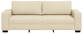 Sofá de 3 lugares tecido 180 cm cor creme