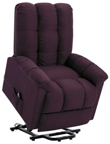 vidaXL Poltrona elevatória tecido roxo