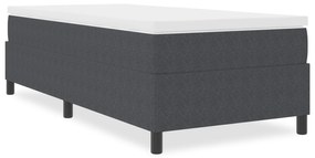 Cama Box Spring vidaXL Cinza Escuro 100x200 cm em Tecido Curdóide