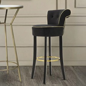 BANCO DE BAR LUXY 46X48X96 CM PRETO