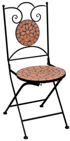 3 pcs conjunto bistro em mosaico azulejos de cerâmica terracota