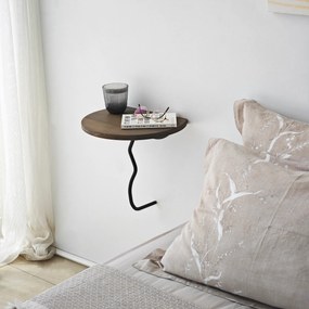 Prateleira de Parede Leo – Preto e Nogueira – 35 cm x 35 cm