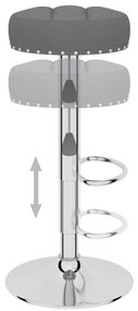 Bancos de bar 2 pcs tecido cinzento-escuro