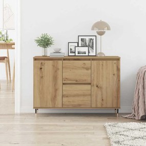 Sideboard vidaXL com portas e gavetas Carvalho Artesanal 101,5x35x70 c