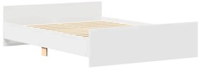 Estrutura de cama com cabeceira e pés 140x190 cm branco