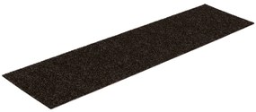 Tapetes escada adesivos retang. 15 pcs 76x20 cm castanho-escuro