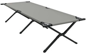 Cama de Sol Dobrável com Bolsa de Transporte Cinza 600D Tecido Oxford