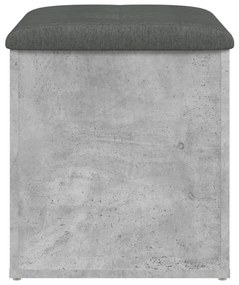Banco de arrumação 42x42x45cm derivados madeira cinzento sonoma