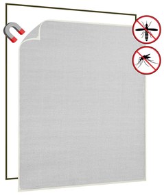 Tela anti-insetos magnética janela 130x150cm fibra vidro branco