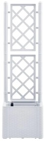 Vaso/floreira c/ treliça e sistema de rega automática branco