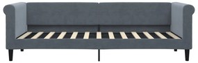 Sofá-cama 80x200 cm veludo cinzento-escuro