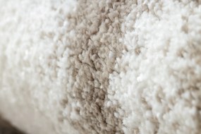 Tapete moderno COZY Lina, geométrico, mármore - Structural dois níveis de lã castanho
