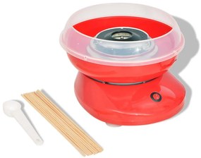 vidaXL Máquina de algodão-doce 480 W vermelho