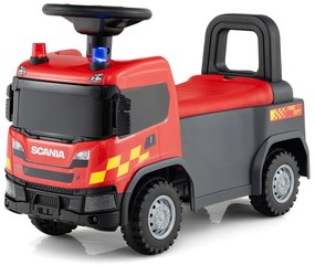 Carrinho de passeio para crianças, caminhão de brinquedo licenciado pela SCANIA com volante e música - amarelo