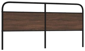 vidaXL Cabeceira de cama 190cm derivados madeira/aço carvalho castanho