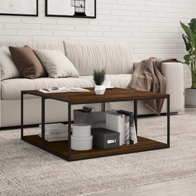 vidaXL Prateleiras parede 4 pcs derivados de madeira carvalho castanho