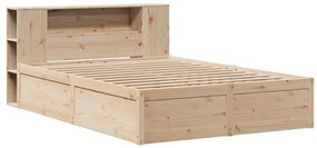 Cama sem colchão 150x200 cm madeira de pinho maciça