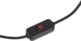 Candeeiro de Pé para Exterior Japandi Bege com Abajur de Corda Preta IP44 - Arc Jayla