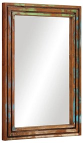 vidaXL Espelho de casa de banho 50x70 cm acácia maciça e vidro