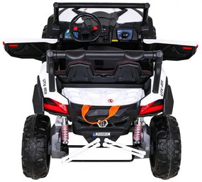 Buggy elétrico para Crianças 24V 4x4 2 Lugares UTV-MX Rodas de EVA, Assento de couro Branco