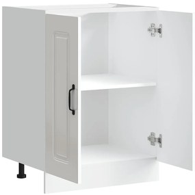 Armário baixo lavatório Kalmar branco alto brilho 60x46x81,5 cm