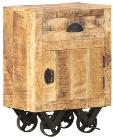 Mesa de cabeceira 40x30x57 cm madeira de mangueira maciça