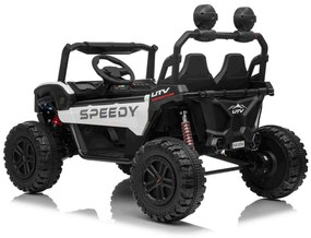 Jipe elétrico para crianças T-REX Ride 4x4, 2 Lugares, 24V, leitor MP3, bateria de lítio, Rodas EVA, controlo remoto, luzes LED Branco