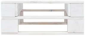 Otomano de paletes para jardim pinho impregnado branco
