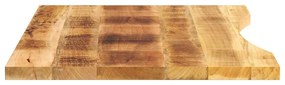 Tampo de mesa com curva 80x60x2,5 cm mangueira áspera maciça