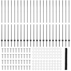 Postes de Cerca vidaXL 22 pcs U-Channel Cinza 160 cm Aço