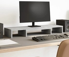 Suporte p/ monitor ajustável derivados madeira cinzento cimento