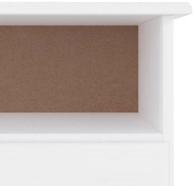 Móvel de TV c/ gavetas ALTA 100x35x41 cm pinho maciço branco