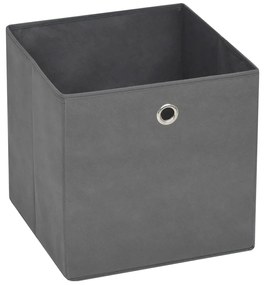 Caixas arrumação 10 pcs 28x28x28 cm tecido-não-tecido cinza