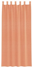 Cortinas de voile com laços 2 pcs terracota 140x245 cm