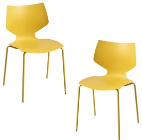 Pack 2 Cadeiras Plecy - Amarelo