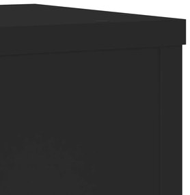 Suportes p/ plantas 2 pcs 25x25x80 cm derivados madeira preto
