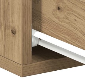 Mesa cabeceira suspensa 2 pcs carvalho artesanal 40x32x15 cm