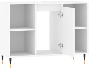 Armário de casa de banho 80x33x60 cm derivados madeira branco