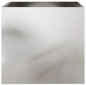 Vasos/floreiras 2 pcs 42x40x39 cm aço inoxidável prateado