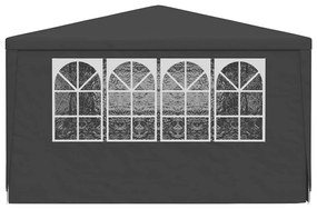 Tenda festas com paredes laterais 4x9m 90g/m² antracite