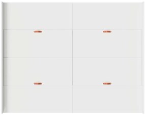 Estrado de cama com arrumação com gaveta com cabeceira Branco 140 x 19