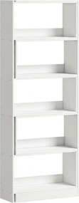 HOMCOM Estante Expansível 5 Níveis Estante para Livros Giratória 350° Largura Ajustável Convertível em L 111,5x23,8x163,7 cm Branco | Aosom Portugal