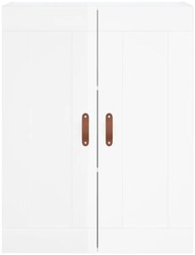 Armário parede 69,5x34x90 cm deriv. de madeira branco brilhante
