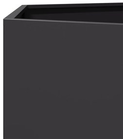 Vaso/floreira de jardim hexagonal 104x90x45 cm aço preto