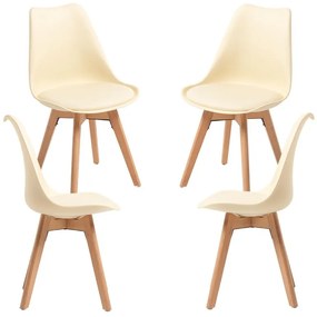 Pack 4 Cadeiras Synk Basic - Marfim