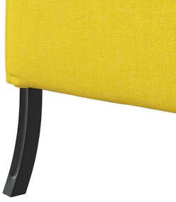 Sofá de Costas Altas Amarelo Claro 109x56x121 cm Tecido