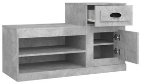 Sapateira 100x42x60 cm derivados de madeira cinzento cimento
