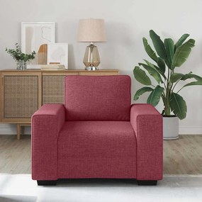 Poltrona 60 cm tecido vermelho tinto